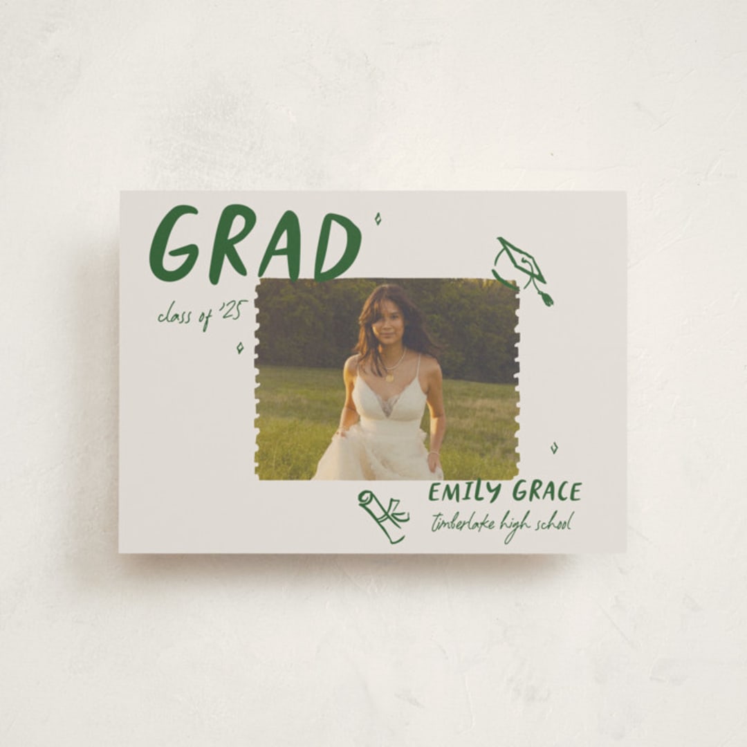 "Playful" - Graduation Announcements in Avocado by Vera Lim - Front