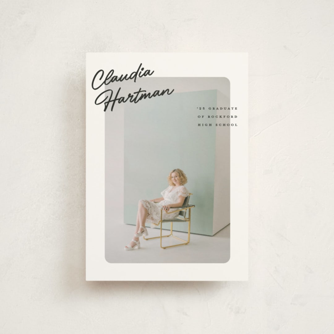 "Jot" - Graduation Announcements in Snow by Pixel and Hank - Front