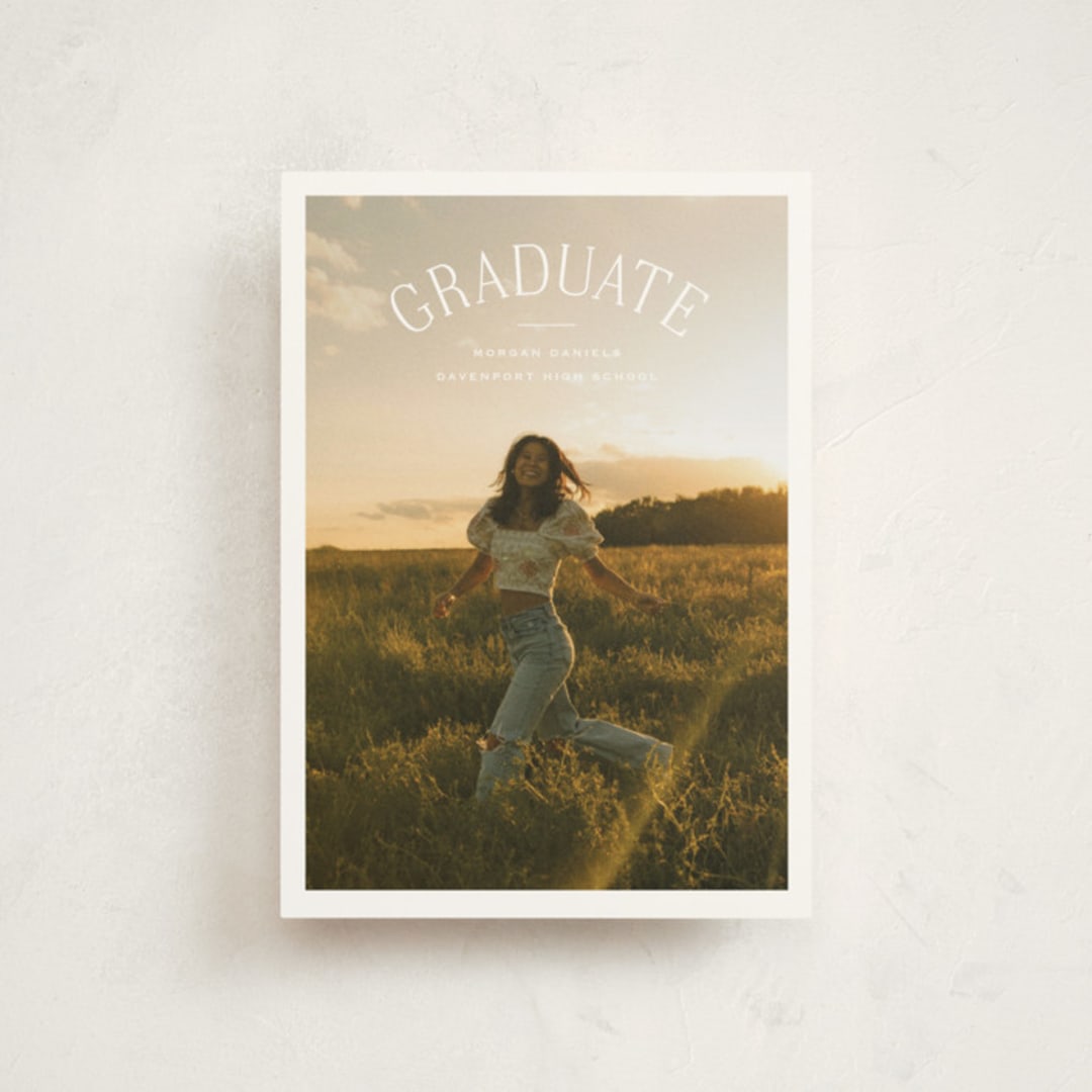 "Study Guide" - Graduation Announcements in Cloud by Carolyn MacLaren - Front