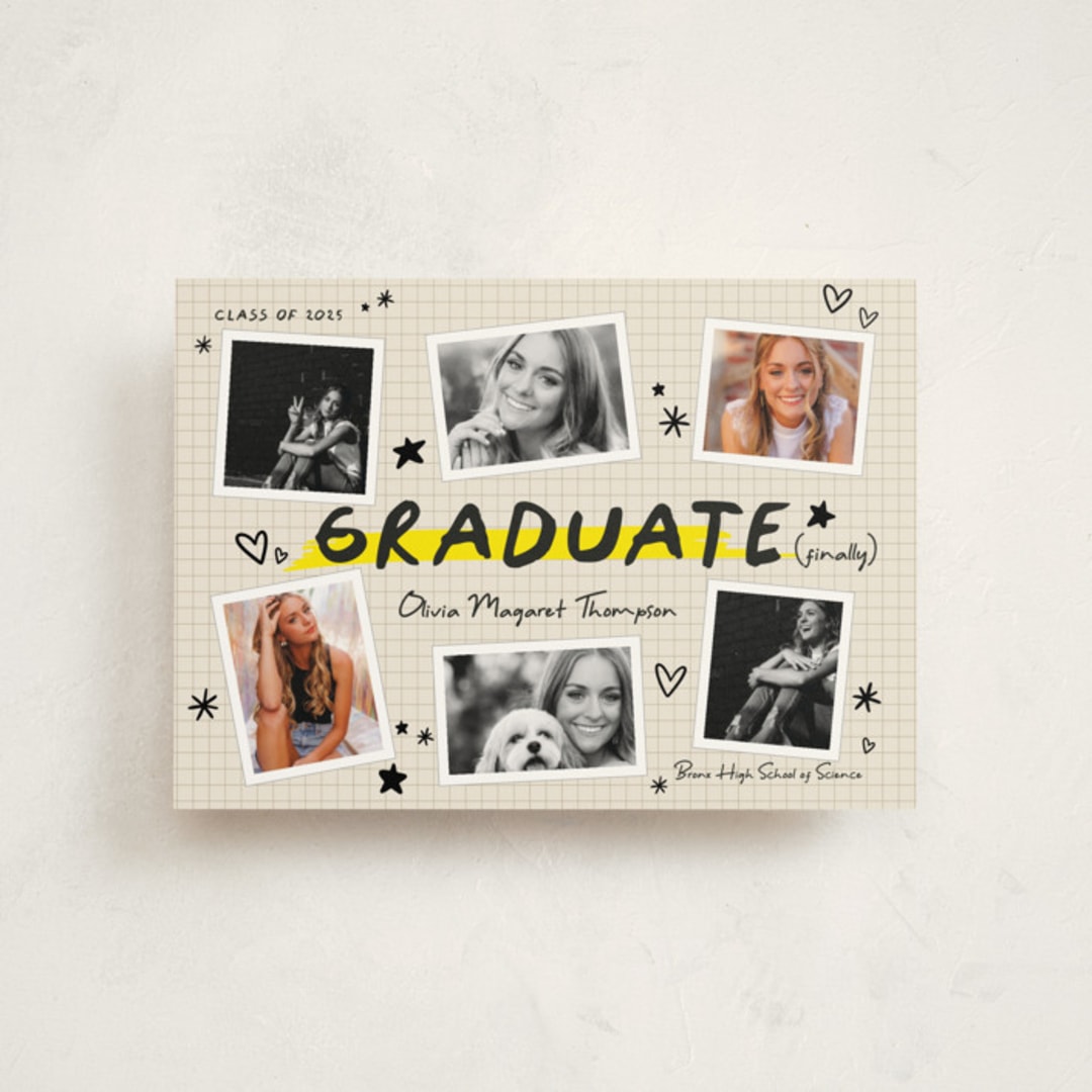 "Grad Journal" - Graduation Announcements in Paper by Orasie - Front