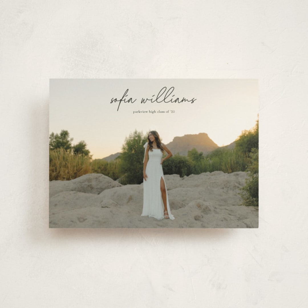 "high script" - Graduation Announcements in Onyx by Eric Ransom - Front