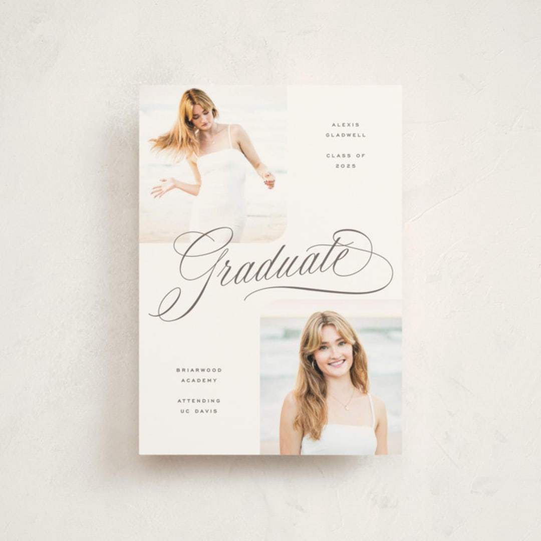 "Ebb and Flow" - Graduation Announcements in Cloud by Hooray Creative - Front