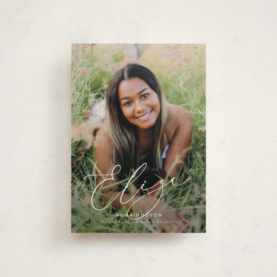 "Grand Name" - Graduation Announcements in Snow by Nicoletta Savod - Front