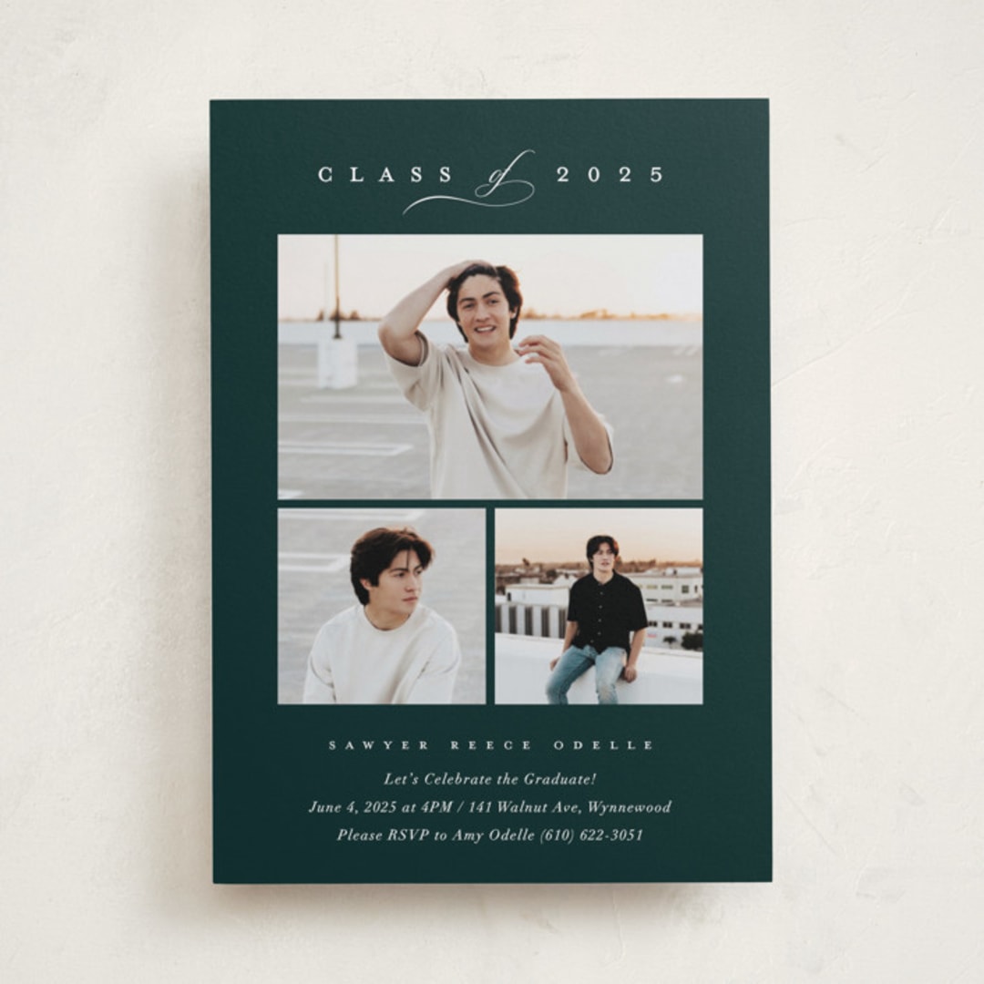 "Multi Classic" - Graduation Party Invitations in Big Sur by Carolyn MacLaren - Front