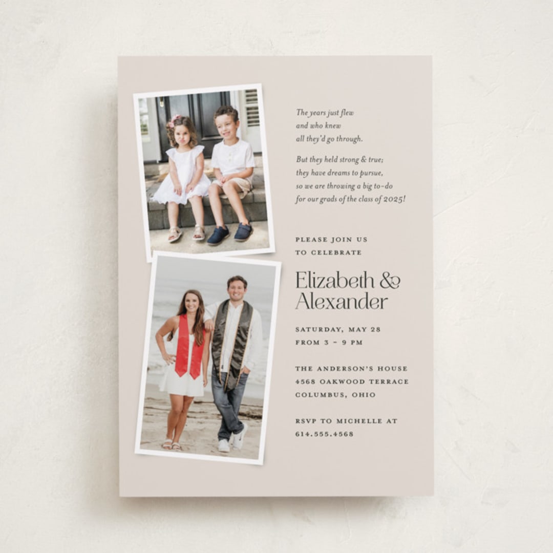 "Big to-do" - Graduation Party Invitations in Ivory by Heather Schertzer - Front