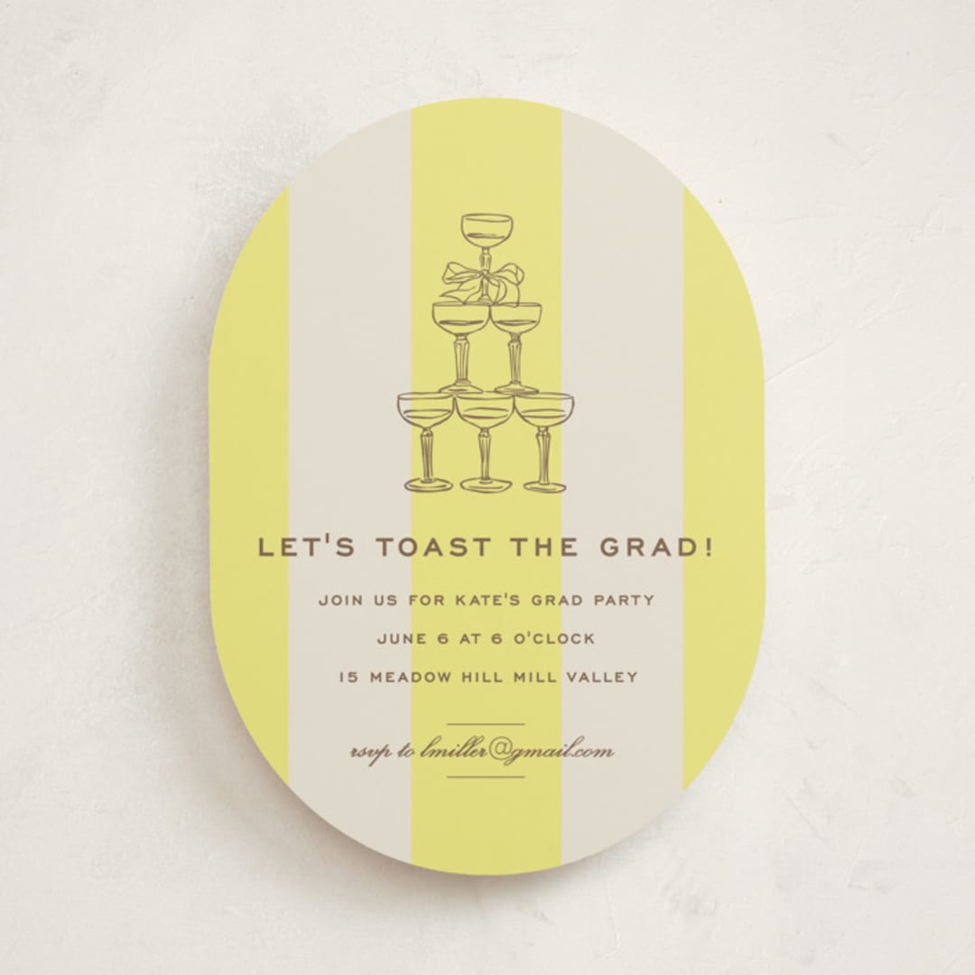 "Campania" - Graduation Party Invitations in Limone by Megan Davis - Front