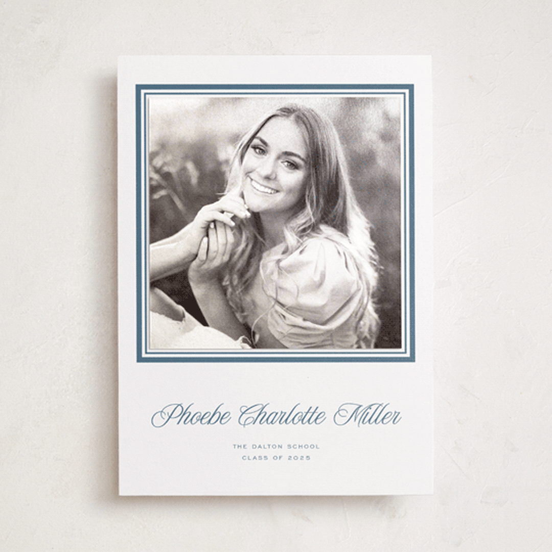 "Lauren" - Graduation Announcement Photo Mount Cards in Winterberry by Blustery August - Front