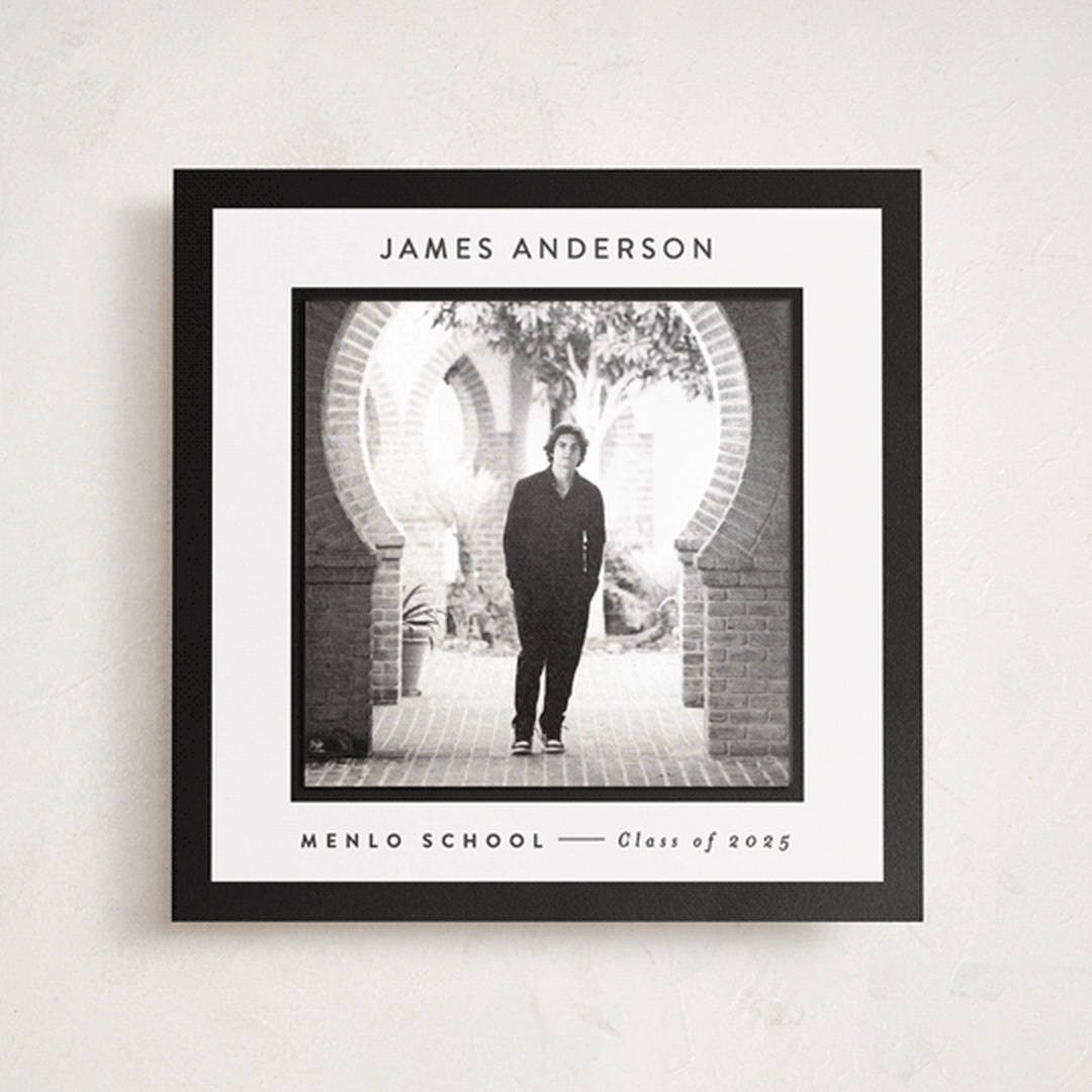 "square" - Graduation Announcement Photo Mount Cards in Charcoal by JoAnn Jinks - Front