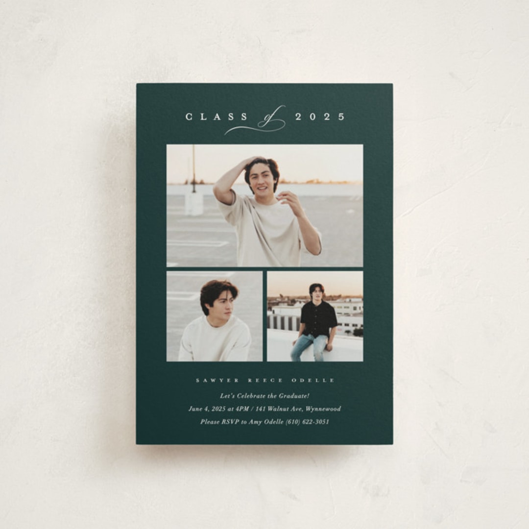 "Multi Classic" - Graduation Party Invitations in Big Sur by Carolyn MacLaren - Front