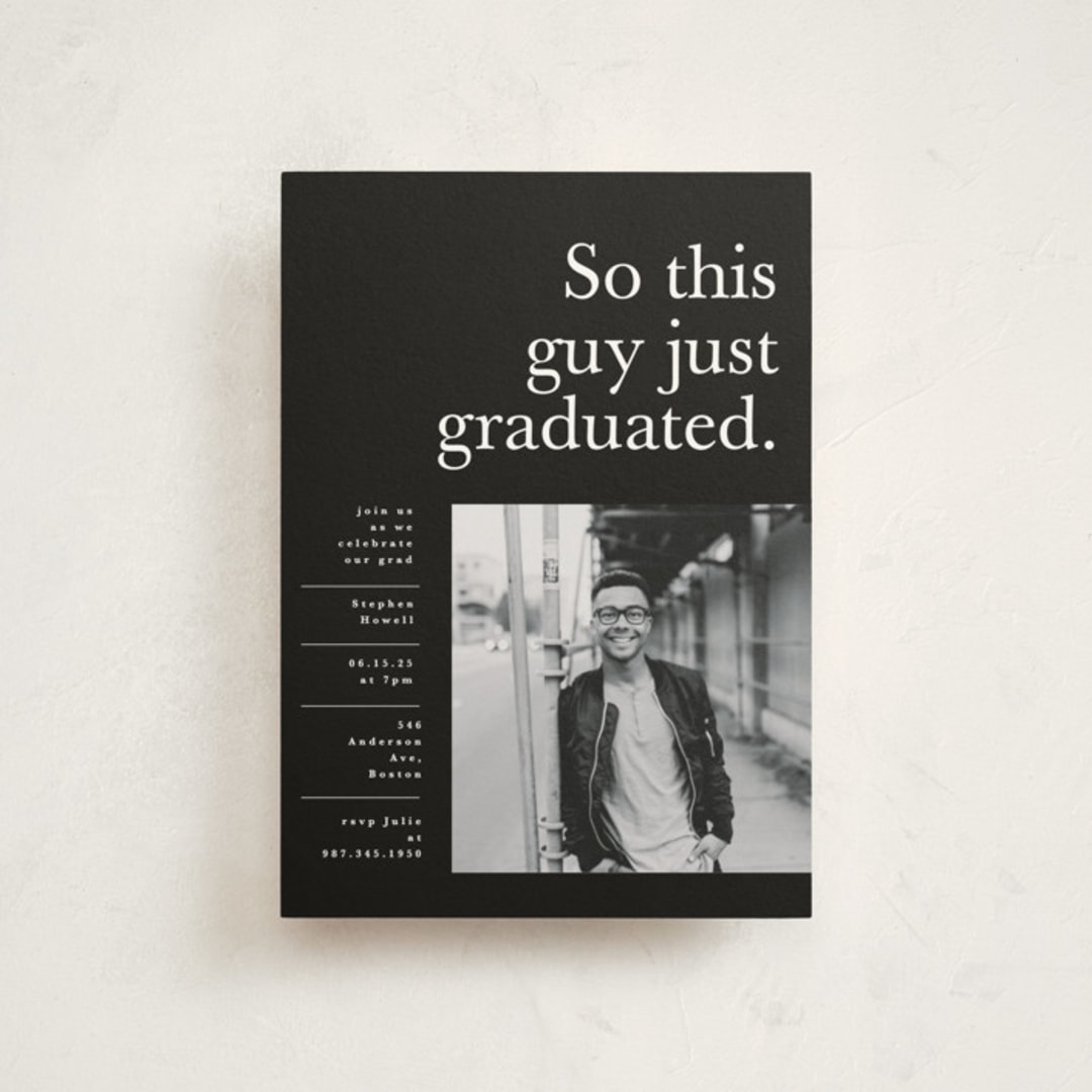 "Still Graduating" - Graduation Party Invitations in Jett by Corinne Malesic - Front