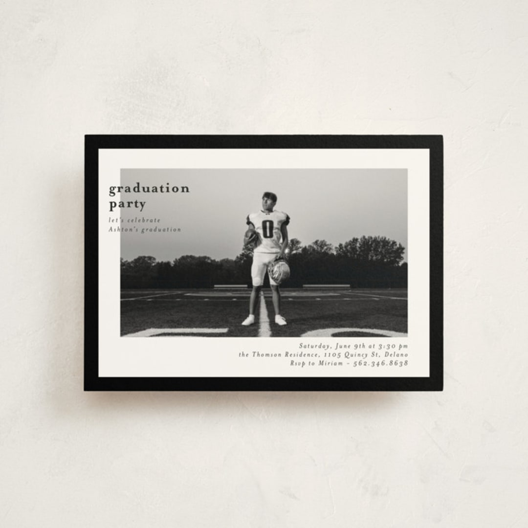 "Naruna" - Graduation Party Invitations in Chalk by Deynaaz Daraei - Front