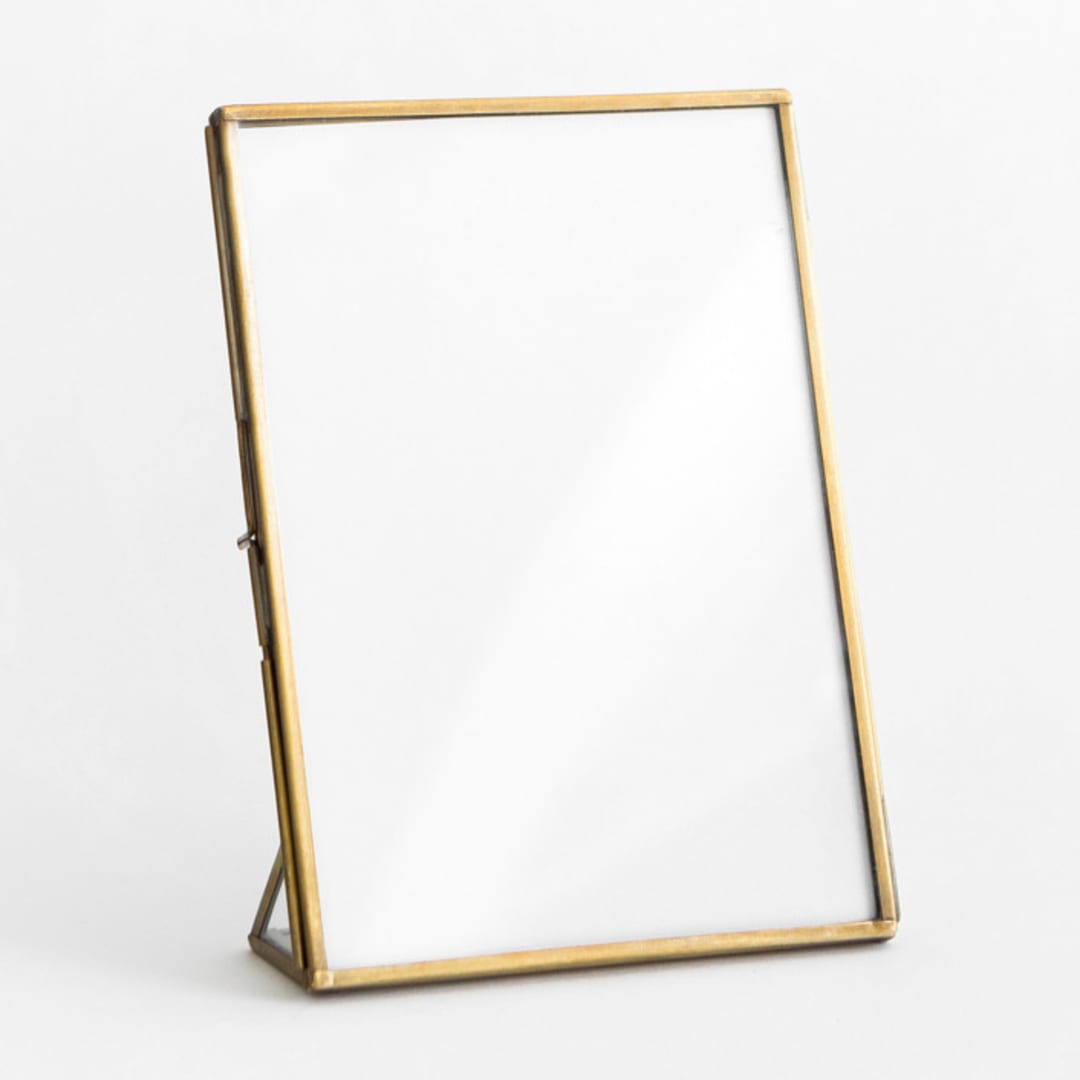 "Brass" - Standing Frame in Gold by Minted - Geometric Picture Frames