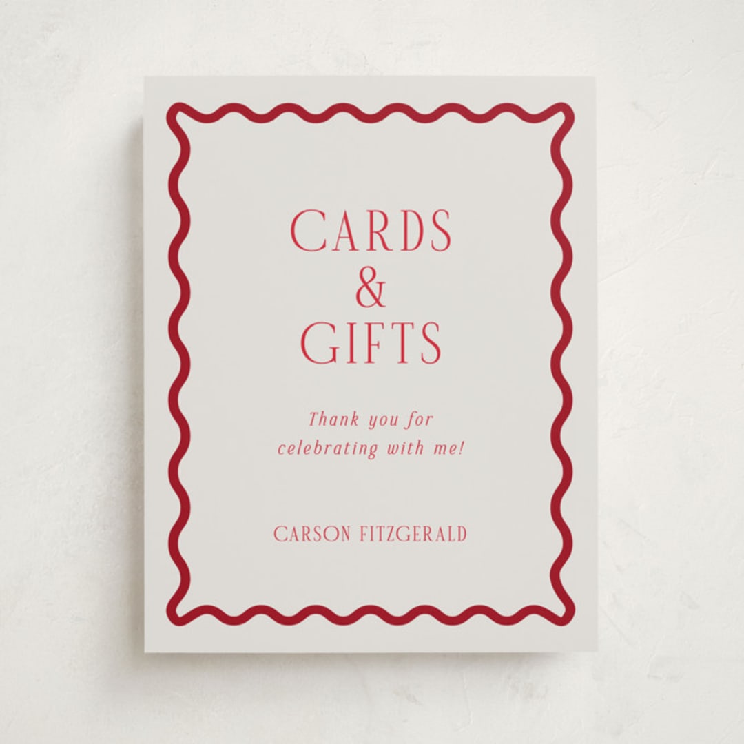 "Fun Border Frame" - Graduation Party Signs in Ruby by Jackie Crawford - Front