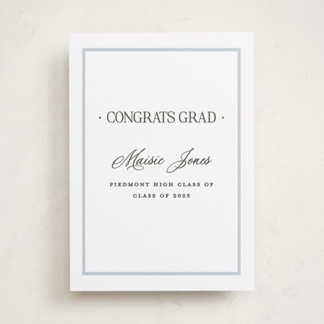 "Dotted Classic" - Graduation Party Signs in Hydrangea by Carolyn MacLaren - Front