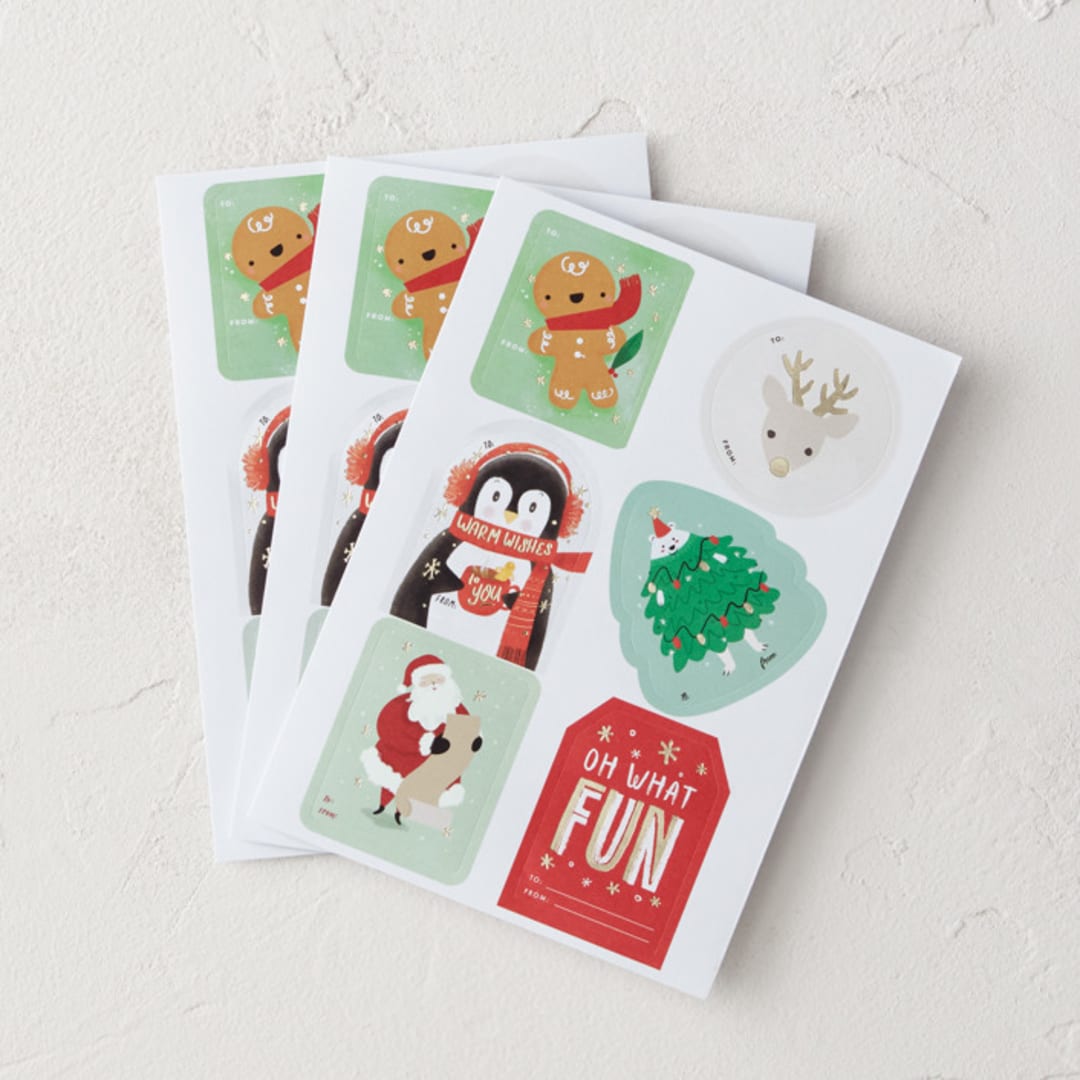 "Holly Jolly" - Gift Stickers in Jolly by Multiple Artists