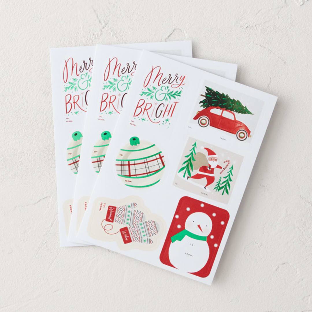 "Classic holiday" - Gift Stickers in Festive by Multiple Artists