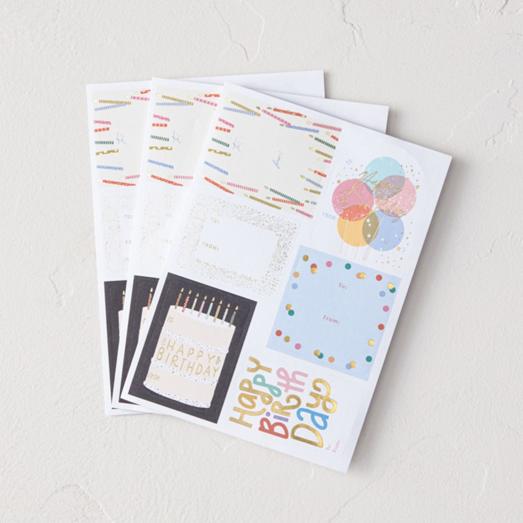 "Birthday Wishes" - Gift Stickers in Celebrate by Multiple Artists