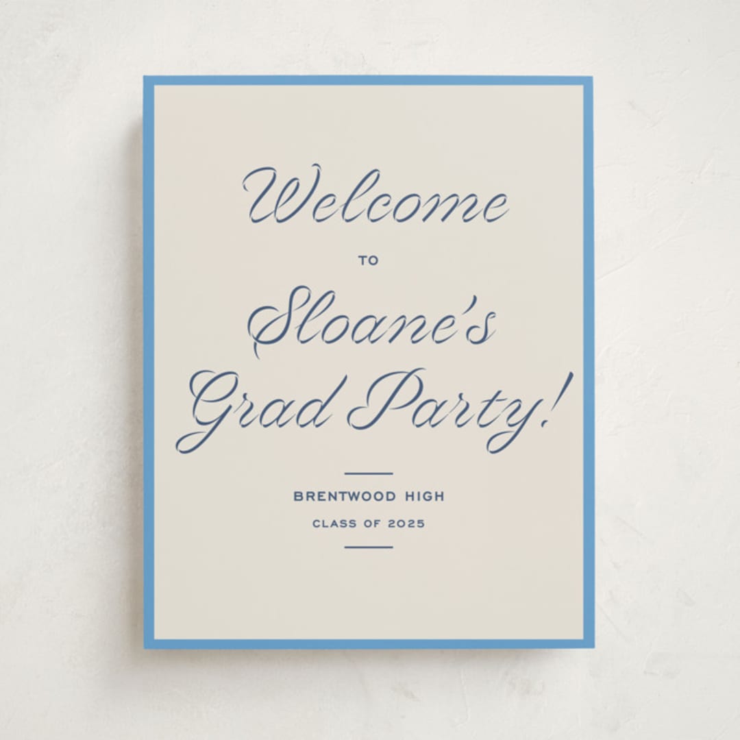 "cotillion" - Graduation Welcome Signs in Bluebell by Megan Davis - Front
