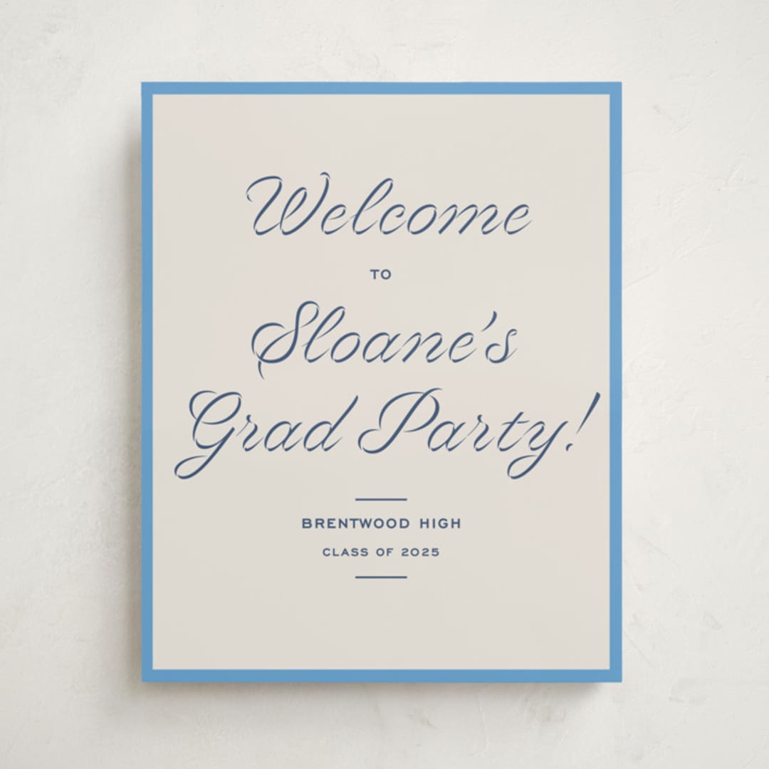 "cotillion" - Graduation Welcome Signs in Bluebell by Megan Davis - Front