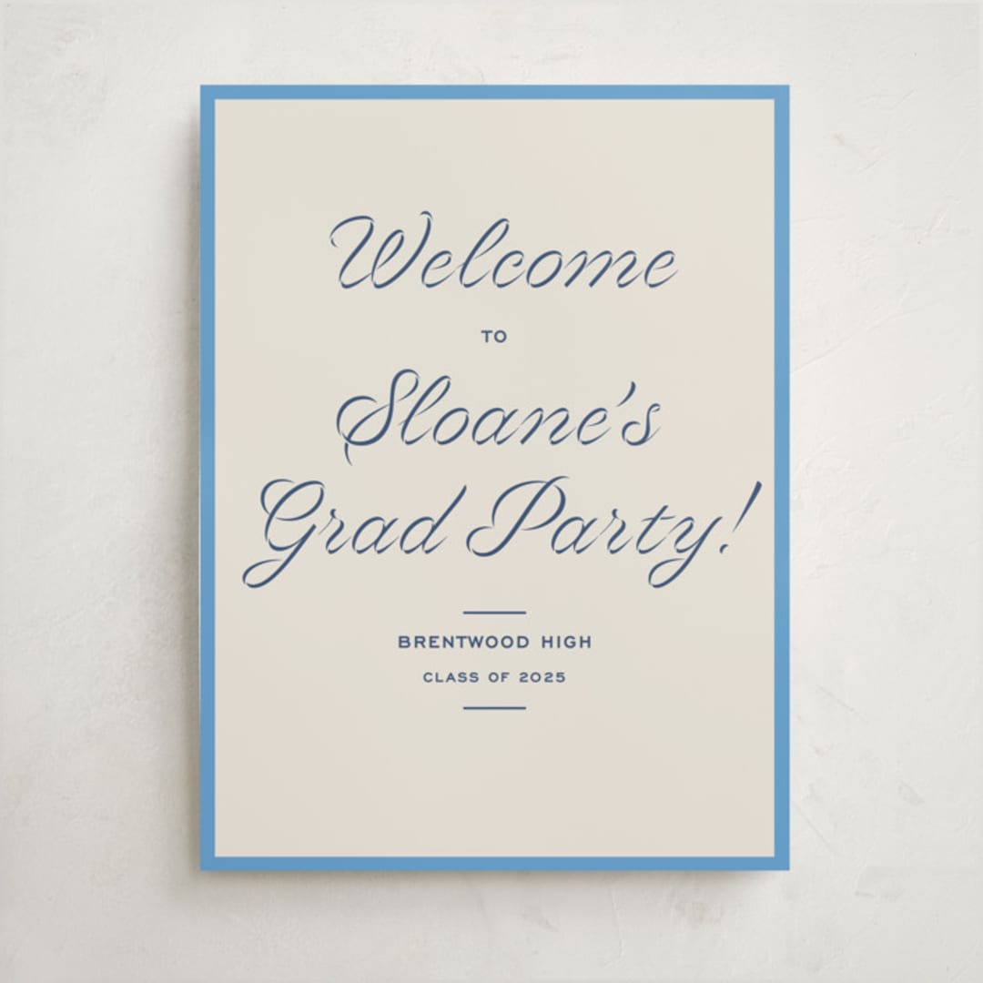 "cotillion" - Graduation Welcome Signs in Bluebell by Megan Davis - Front