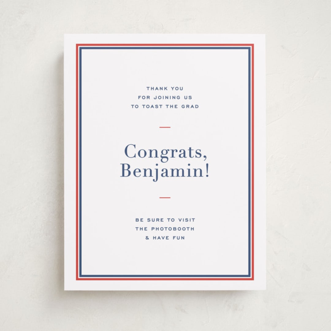 "study" - Graduation Welcome Signs in Navy by Megan Davis - Front