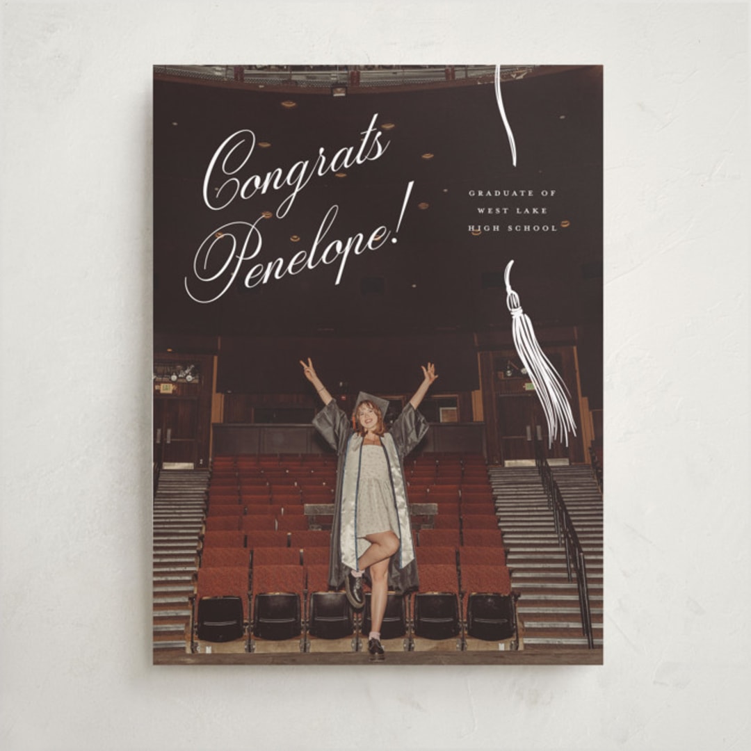 "Tassel Type" - Graduation Welcome Signs in Snow by Pixel and Hank - Front