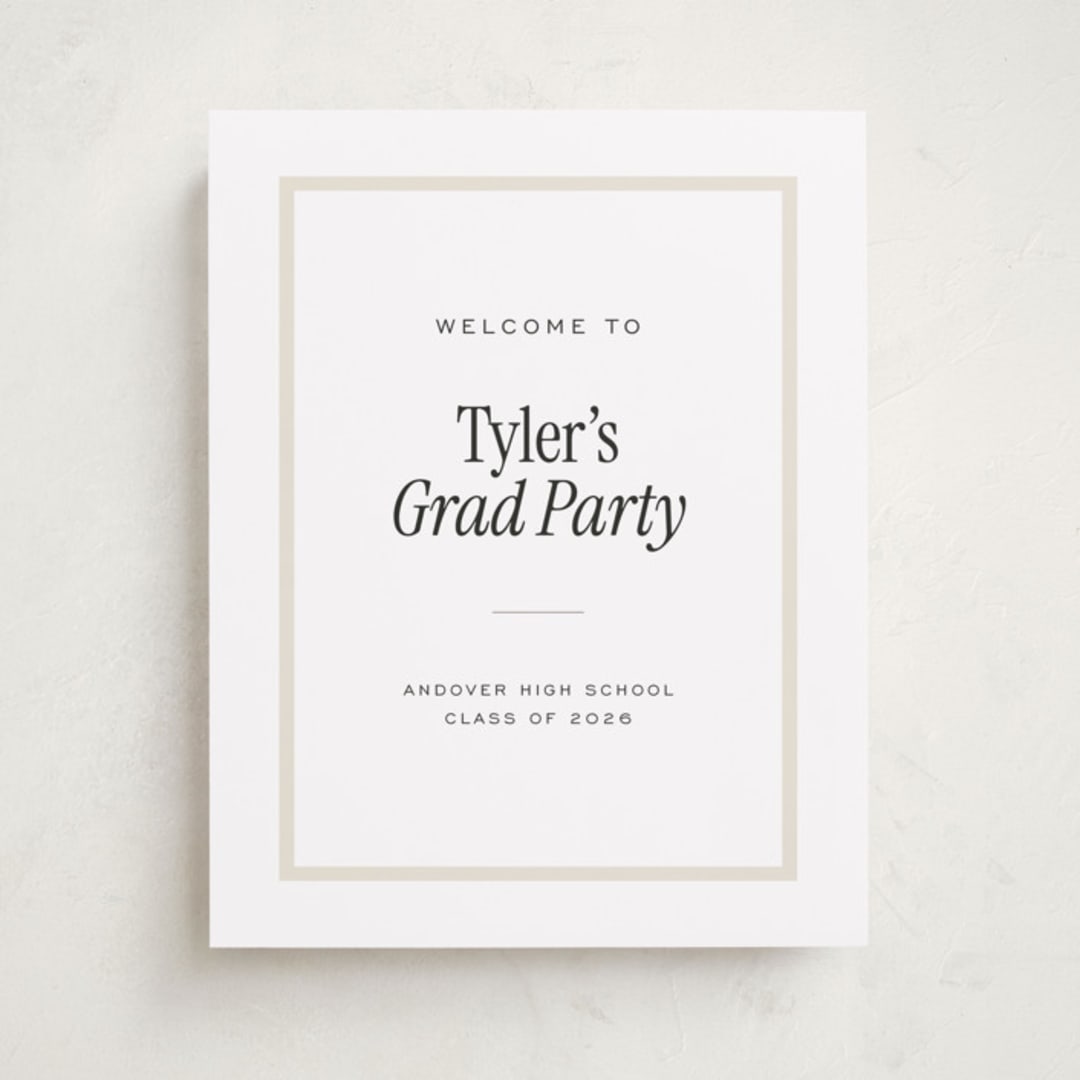 "Seventeen" - Graduation Welcome Signs in Cloud by Jennifer Wick - Front