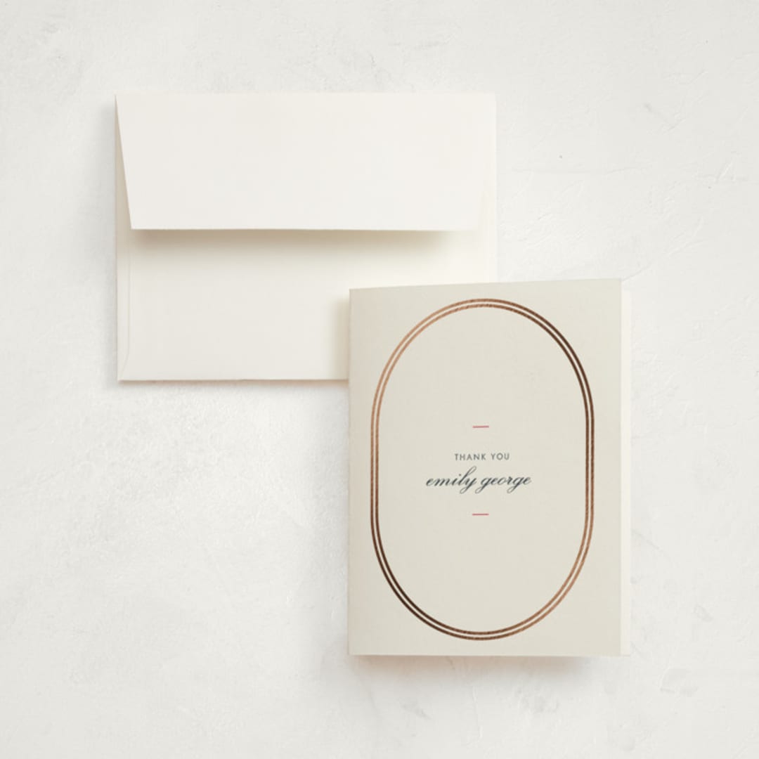 "Bocce" - Graduation Thank You Cards in Cherry by Megan Davis - Front