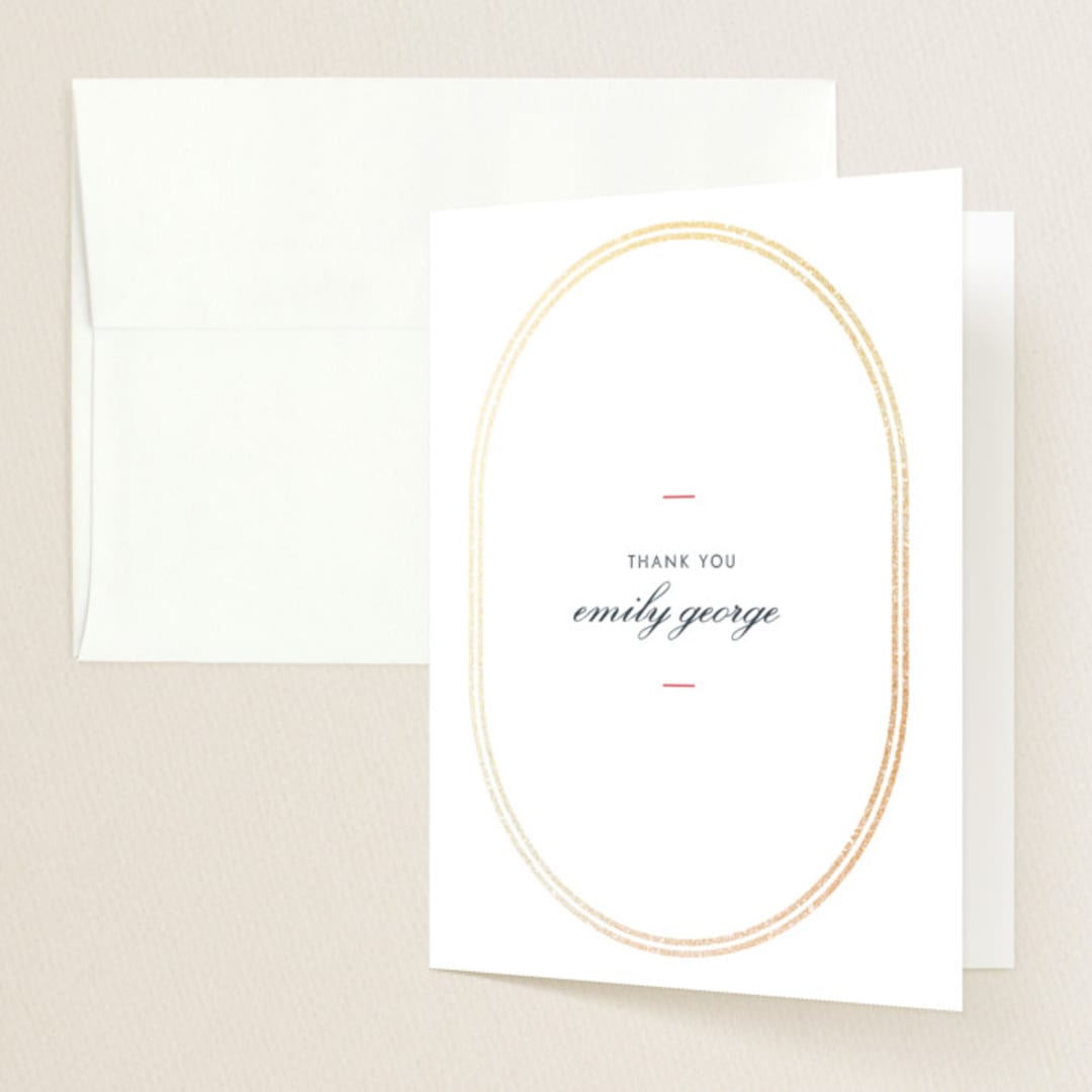 "Bocce" - Graduation Thank You Cards in Cherry by Megan Davis - Front