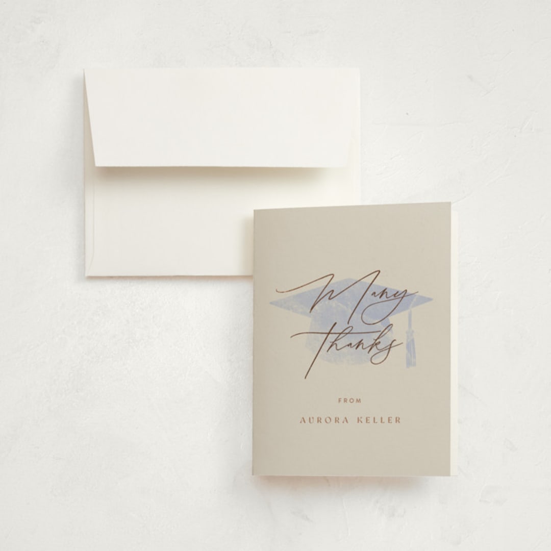 "Epic Grad Party" - Graduation Thank You Cards in Sky by Ana Sharpe - Front