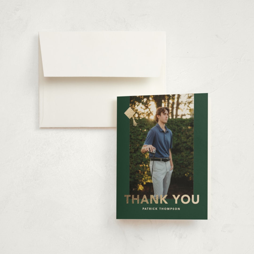 "Bold class" - Graduation Thank You Cards in Forest by Creo Study - Front
