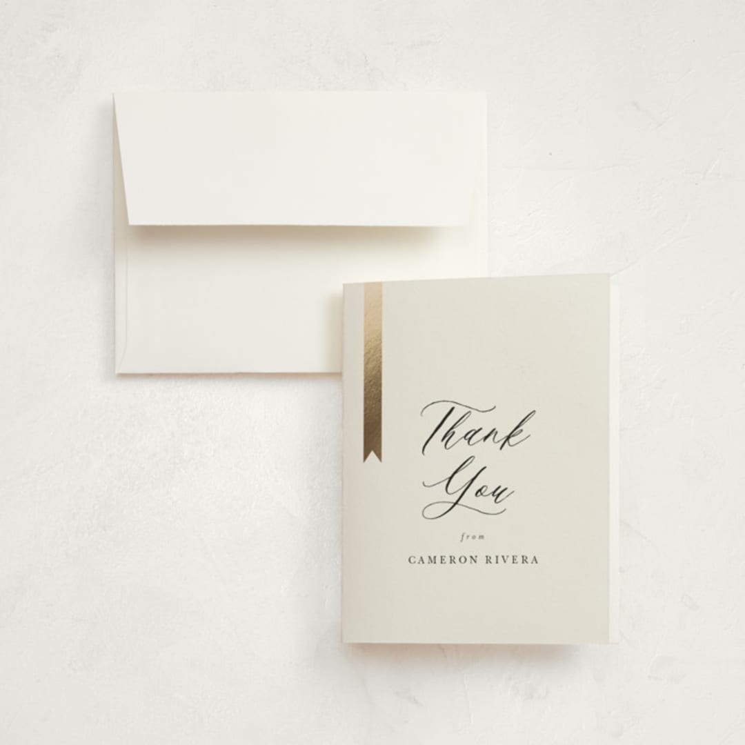 "Epilogue" - Graduation Thank You Cards in Noir by Jackie Crawford - Front