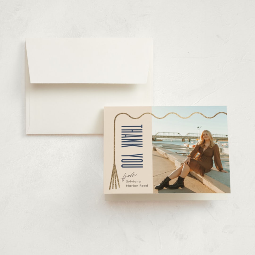 "Deneb" - Graduation Thank You Cards in Elan by letterfix - Front