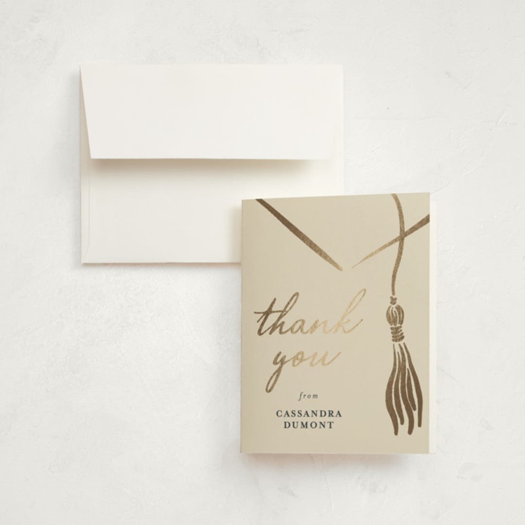 "Inked" - Graduation Thank You Cards in Ink by Jamie Alexander - Front