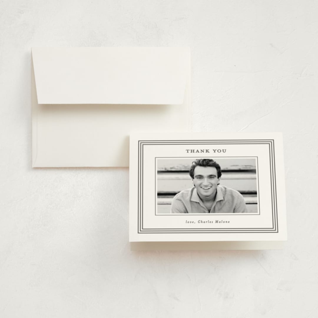 "timeless impressions" - Graduation Thank You Cards in Steel by Creo Study - Front