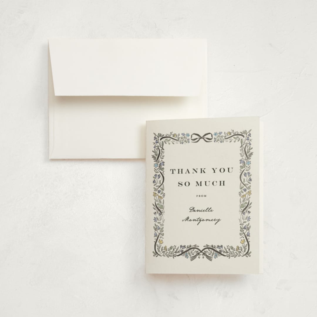 "Floristica" - Graduation Thank You Cards in Ink by Petra Kern - Front