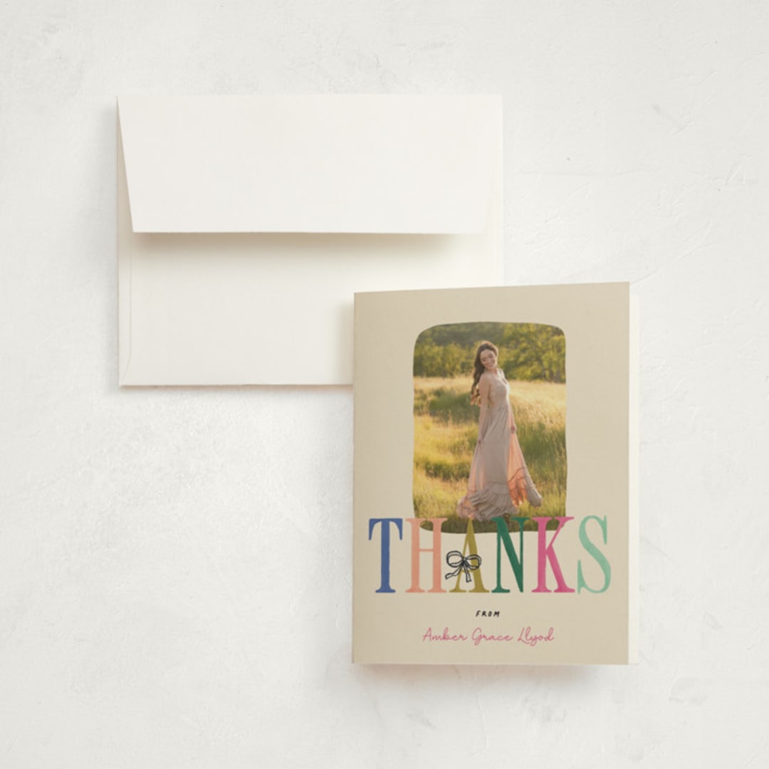 "Iconic" - Graduation Thank You Cards in Fruitloop by Vera Lim - Front