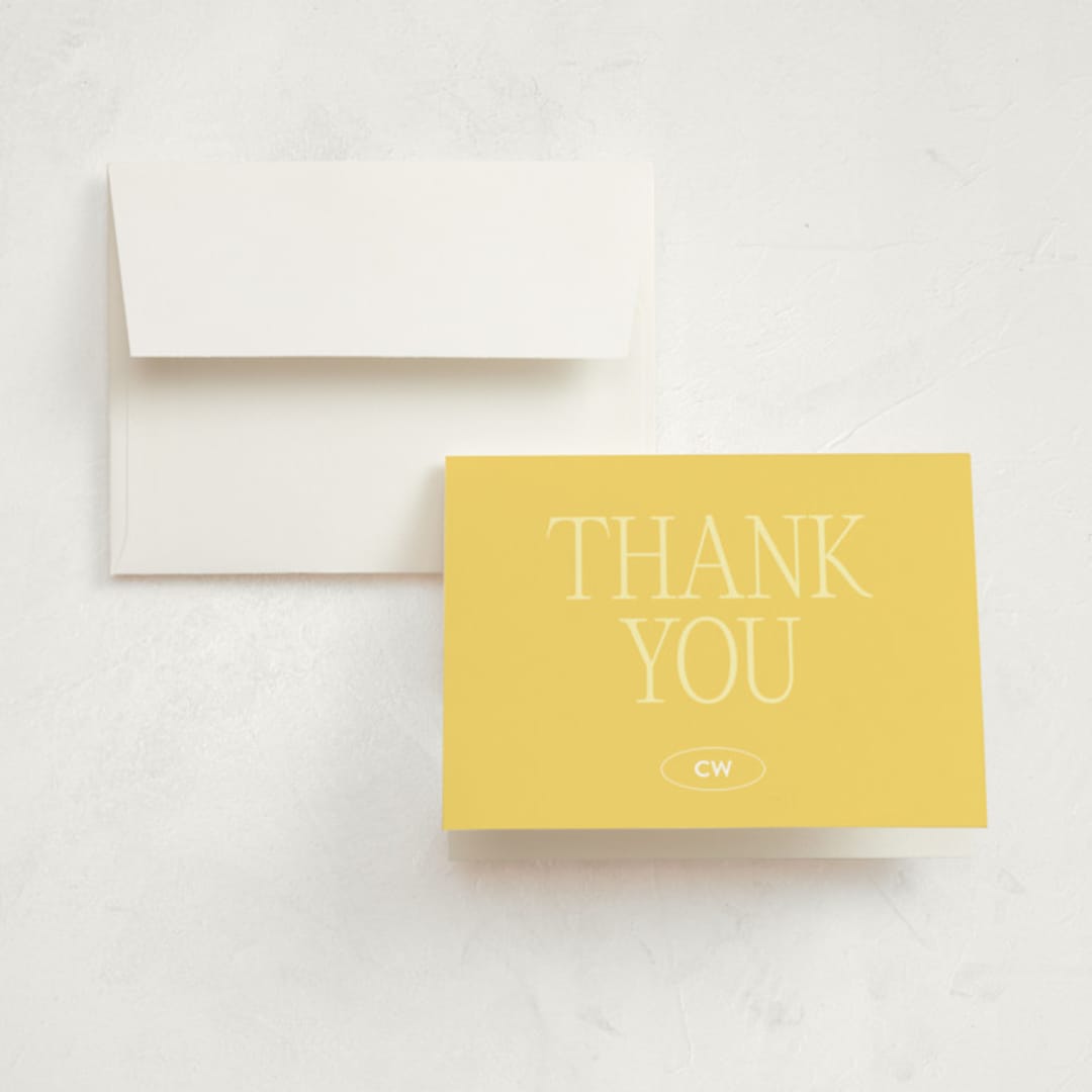"Spotlight Moment" - Graduation Thank You Cards in Butter by Jenna Holcomb - Front