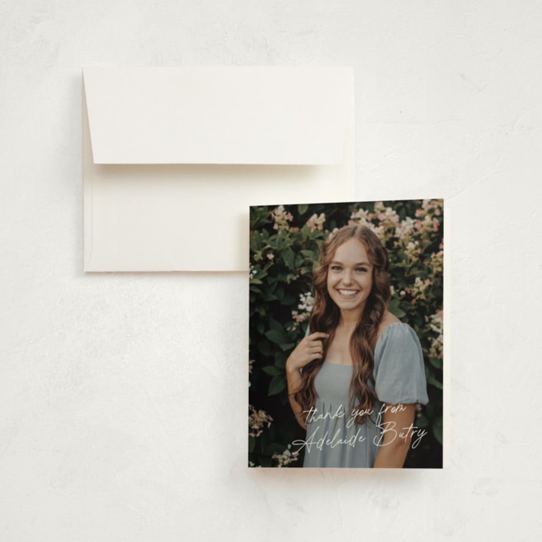 "Diary" - Graduation Thank You Cards in Porcelain by Sara Hicks Malone - Front