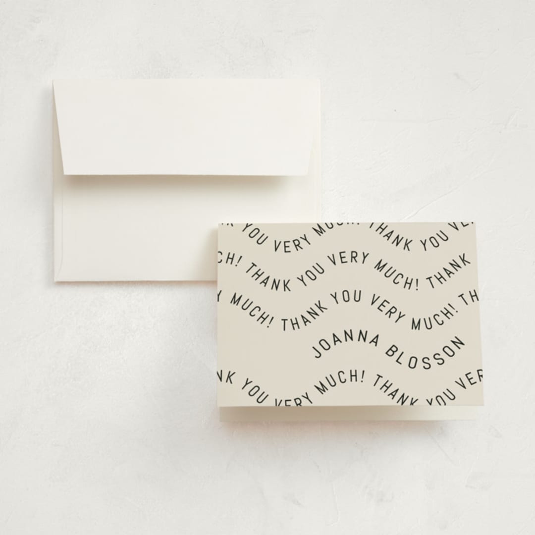 "Celebra" - Graduation Thank You Cards in Nero by Pati Cascino - Front