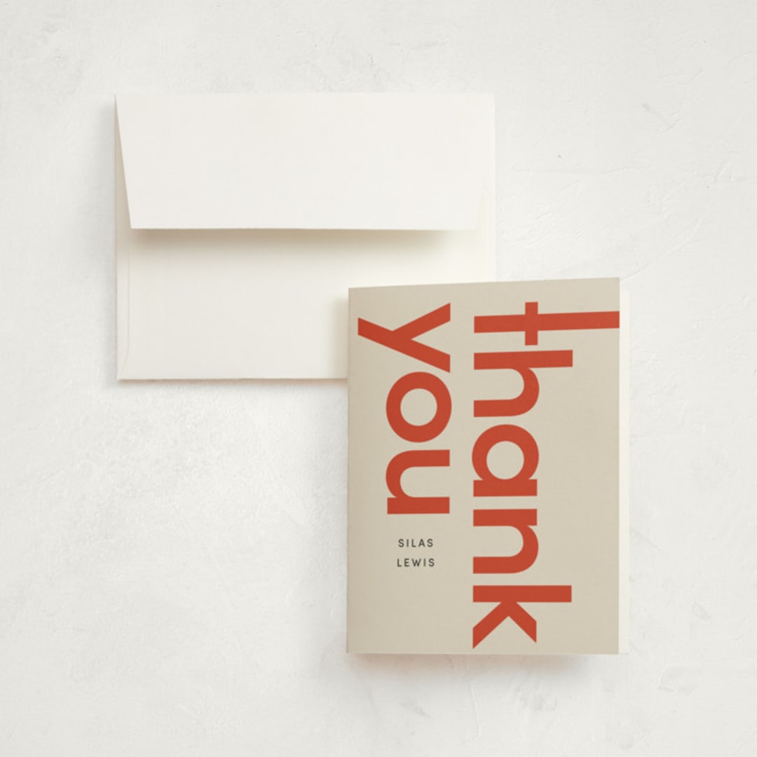"Film Strip" - Graduation Thank You Cards in Tomato by Morgan Kendall - Front