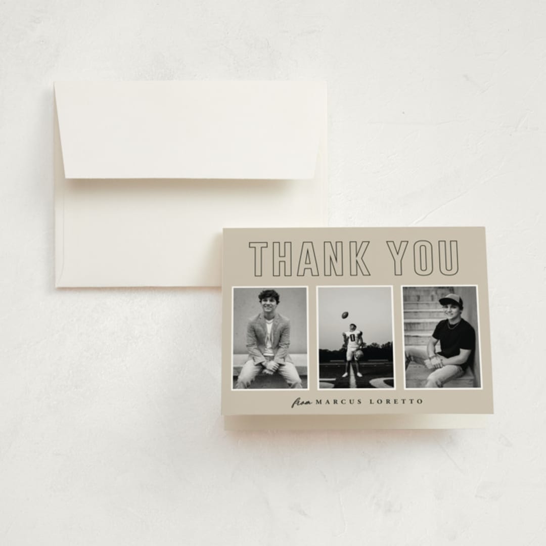 "High Score" - Graduation Thank You Cards in Vanilla by Sherley Ferreira - Front