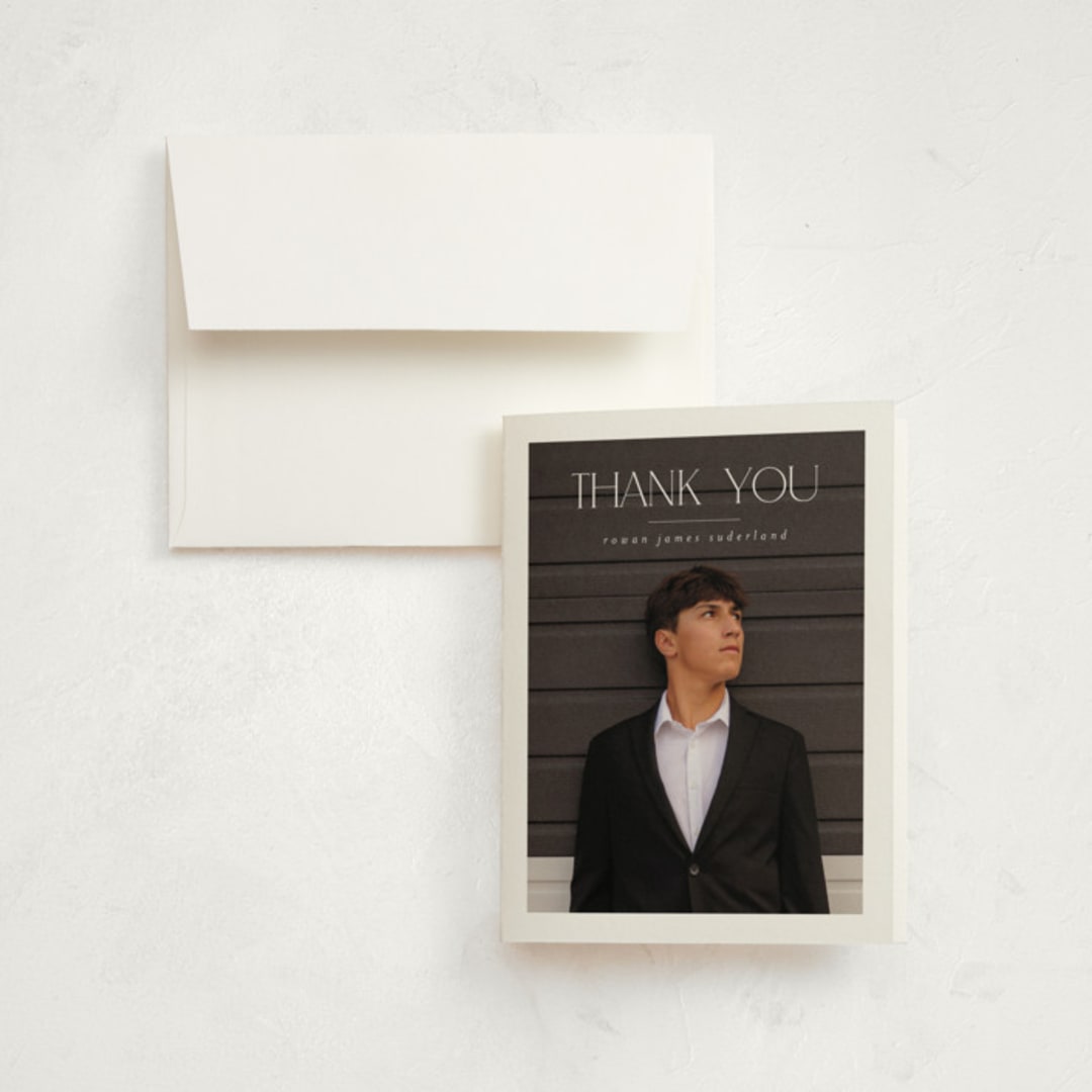 "Balzac" - Graduation Thank You Cards in Alba by Deynaaz Daraei - Front