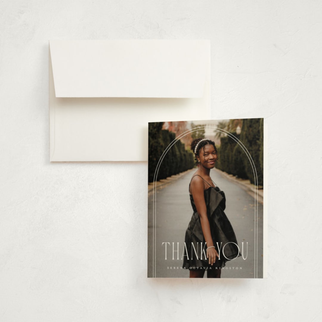 "Brilliant Day" - Graduation Thank You Cards in Cotton by Carmia Jordaan - Front