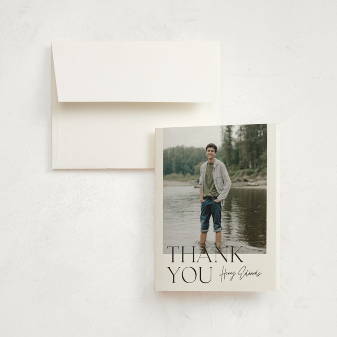 "Greatest Year" - Graduation Thank You Cards in Coal by Michelle Taylor - Front