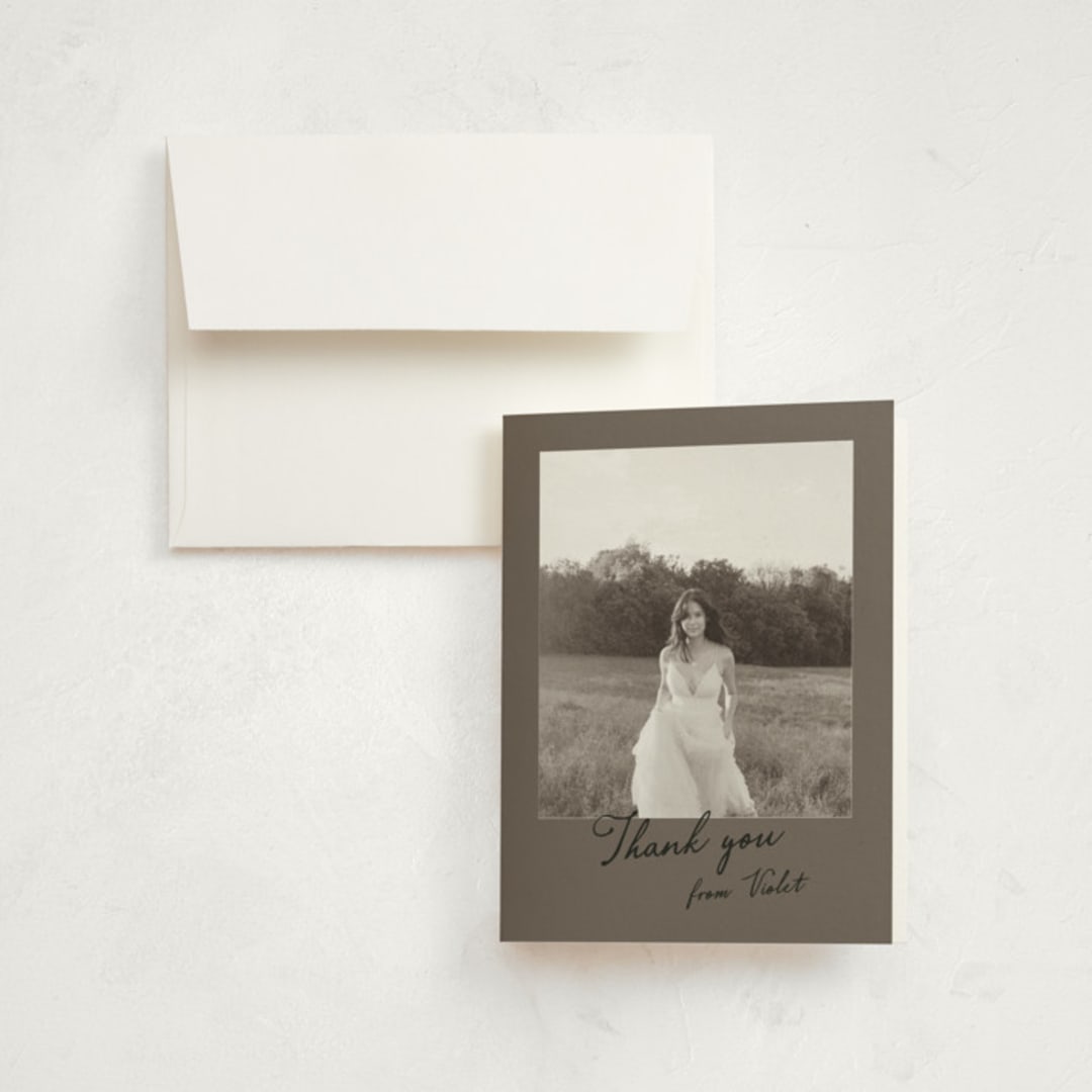 "Scrapbook" - Graduation Thank You Cards in Earth by Sara Hicks Malone - Front