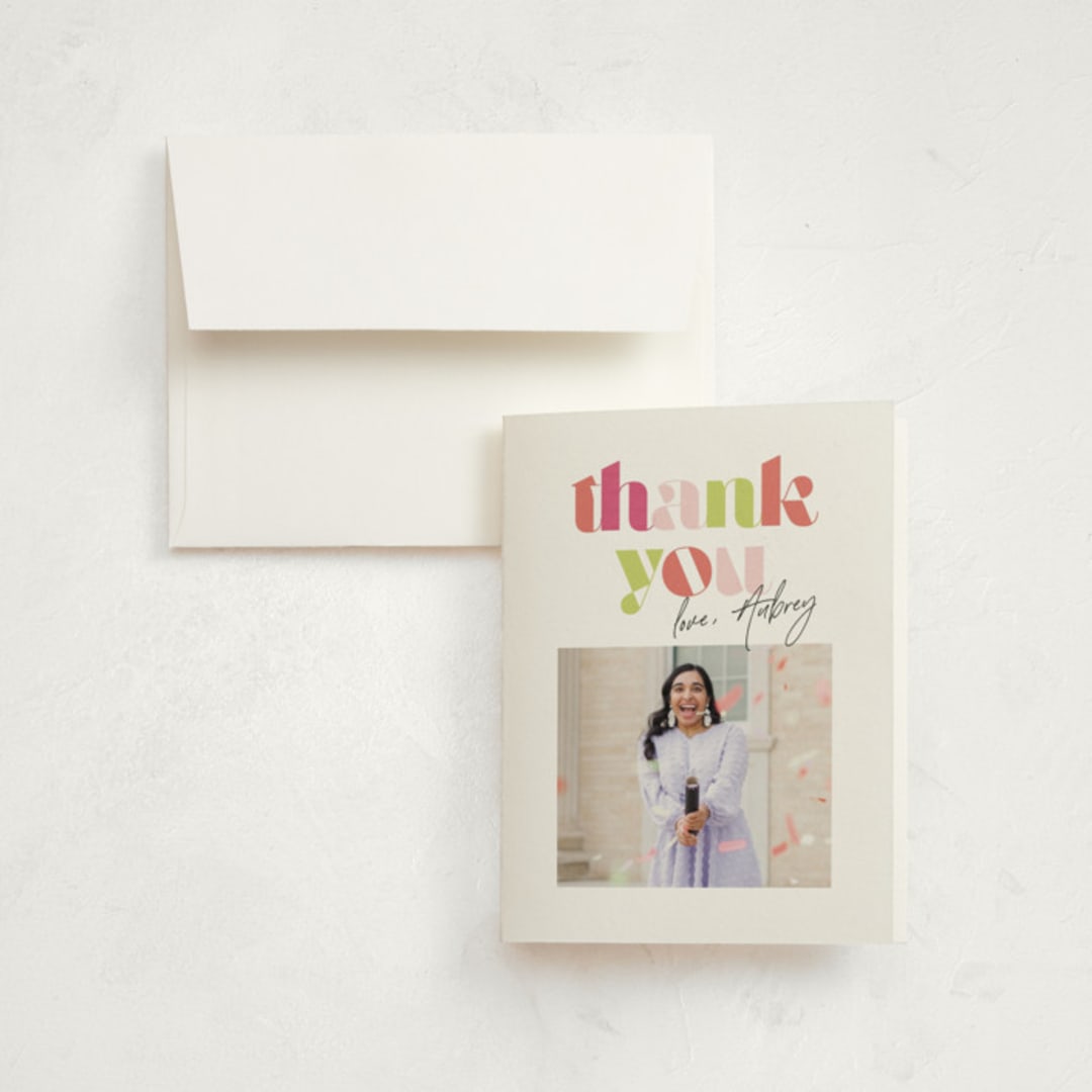"colors" - Graduation Thank You Cards in Tropical by Itsy Belle Studio - Front