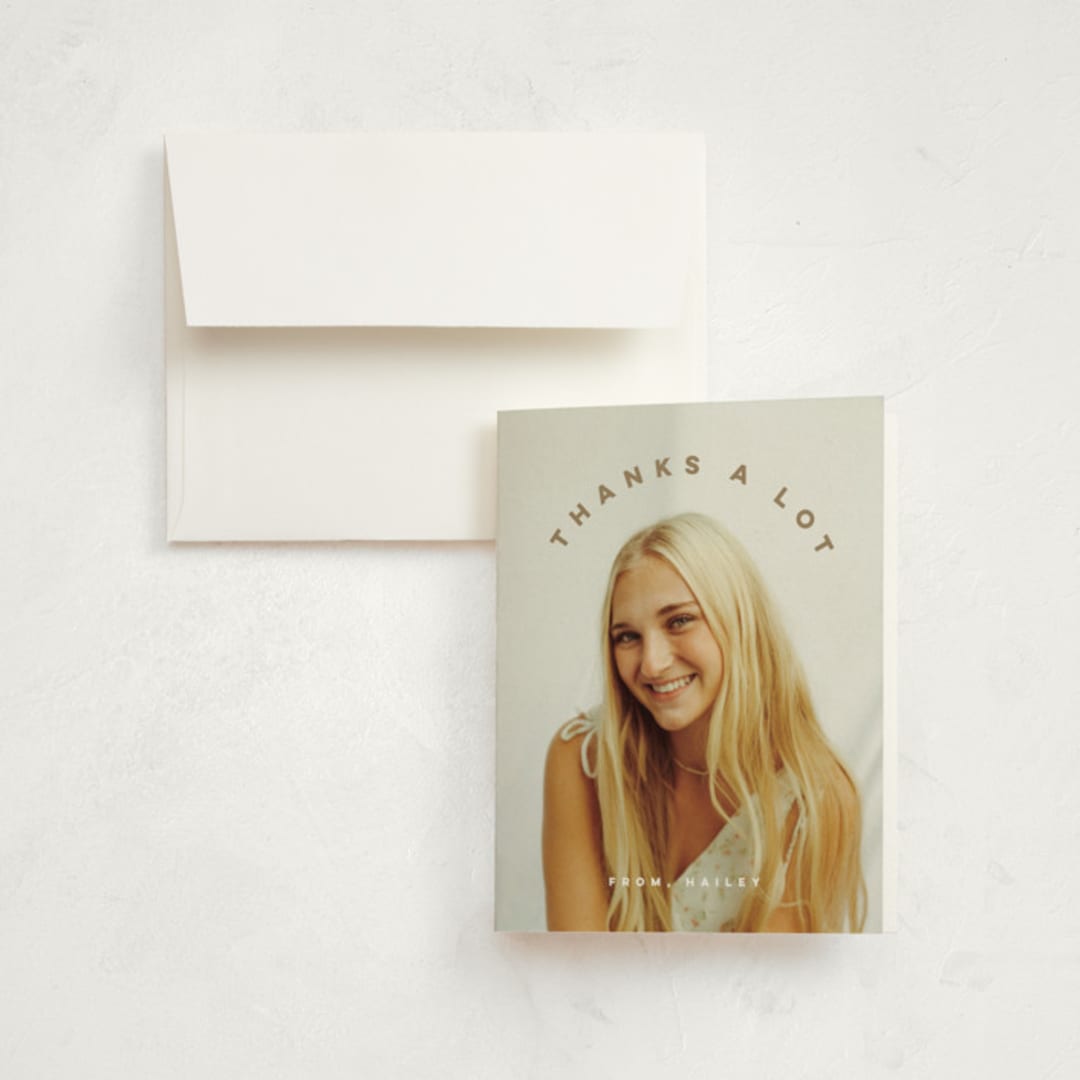 "Circlet" - Graduation Thank You Cards in Powder by Ellis - Front