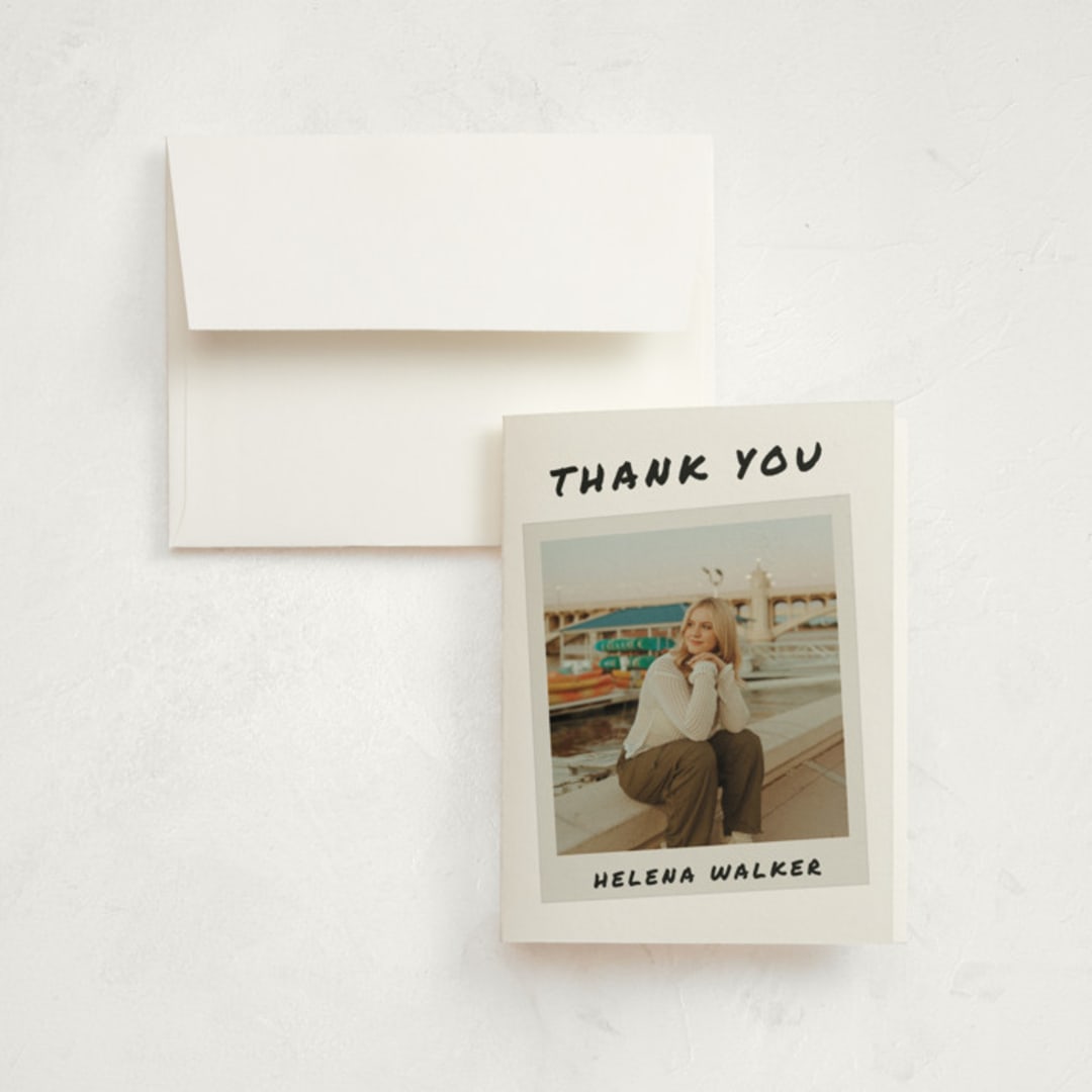 "snapshot moment" - Graduation Thank You Cards in Vintage by Maja Cunningham - Front