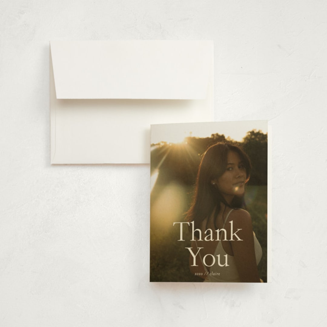 "California" - Graduation Thank You Cards in Milk by Ani Somi - Front